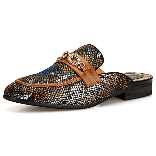 Meijiana Men's Slippers Slip-On Loafers Casual Open Back Slippers Mens Dress Sandals, Multicoloured-05, 12 Us #TOP30