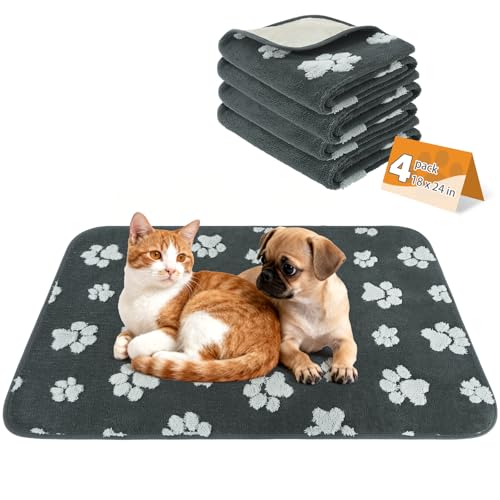 Image of KOOLTAIL Washable & Waterproof Dog Whelping Pad for Small Dogs, Super Absorbent & Soft Warm Plush Puppy Pads Potty Training, Quick Dry Reusable Pet Mats for Whelping Box Supplies,Playpen,Crate,18 inch*24 inch
