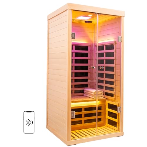 1 Person Infrared Sauna with Bluetooth & LCD Display