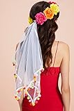 xo, Fetti Final Fiesta Bachelorette Veil | Flower + Pom Pom, Bride To Be Gift, Bridal Shower Favor