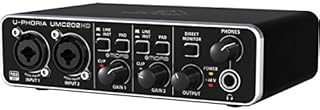 Behringer U-PHORIA UMC202HD Audiophile 2x2, 24-Bit/192 kHz USB Audio Interface with Midas Mic Preamplifiers