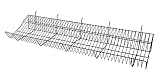 48 x 12 x 6 inch Black Downslope Shelf with 4 Inch Slanted Front Lip - for Slatwall or Pegboard