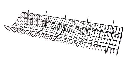 48 X 12 X 6 Inch Black Downslope Shelf With 4 Inch Slanted Front Lip - For Slatwall Or Pegboard #TOP20