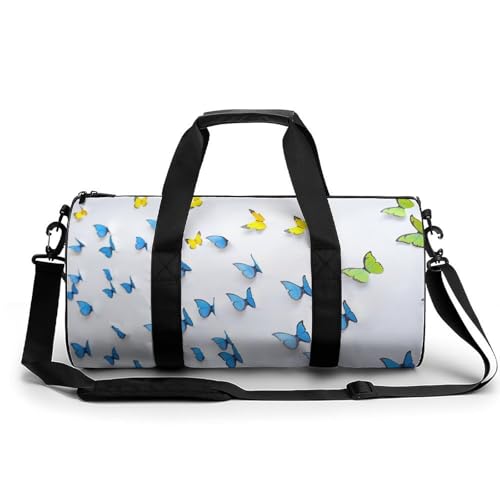Sac de sport gym papillon vert compact de 45cm anti-encombrement pour voyage