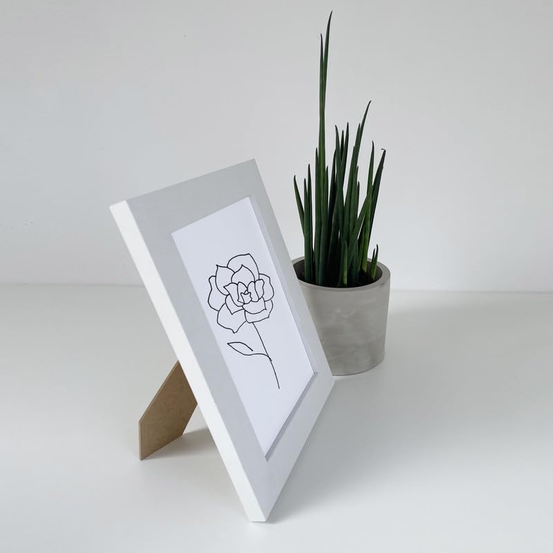 Aryllis A4 Photo Frame, White, Manufactured in the UK, Freestanding Picture Frame Fitted with Safety Perspex - Image 2