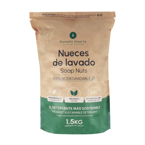 PLANETA HUERTO | Nueces de Lavado Naturales 1,5 kg – Nueces de Lavado con Saponina para Lavadora, Limpieza del Hogar y Mascotas, sin químicos ni suavizantes, biodegradables