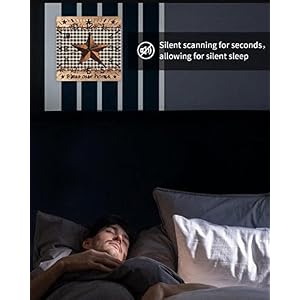 Silent Non Ticking Wall Clock 12 inch Square Wall Clocks Battery Operated Western Texas Star and Primitive Berries Country Wooden Plank Wall Clock for Office Kitchen Bedroom Living Room