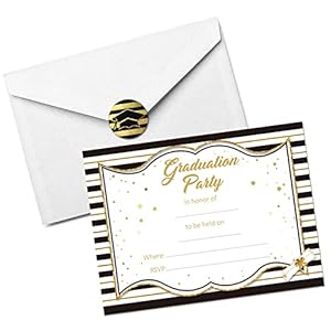 Graduation Party Supplies Invitations with Envelopes 2024,Grad Congrats Announcements 32Ct