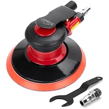 Professional 6" Dual Action Random Orbit Air Sander, Pneumatic Palm Sander, Low Vibration, Heavy Duty