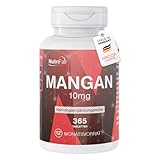 Mangan 10mg - 365 Tabletten - *Spurenelement für Bindegewebe & Knochen - Hochdosiert - 100% Vegan – Deutsche Produktion & Laborprüfung - NutriFair | Premium & Fair