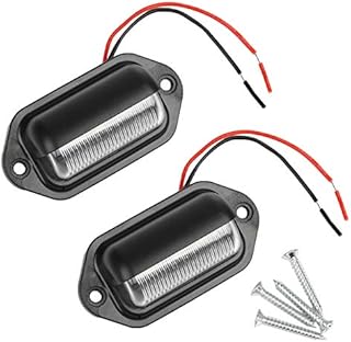 Thlevel 2PCS Car Number Plate Lights 6 SMD LED License Plate Lamp Step Courtesy Lights for 12V/24V Truck SUV Trailer Lorry