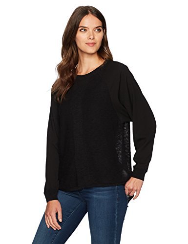 Jones New York Women's L Open Nk Swtr W/Wide Slvs, Black, M #TOP9