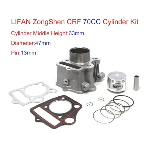 Anillo de cilindro de 47 mm y kit de pistón para eliminar humo y fugas en CRF 70cc 4