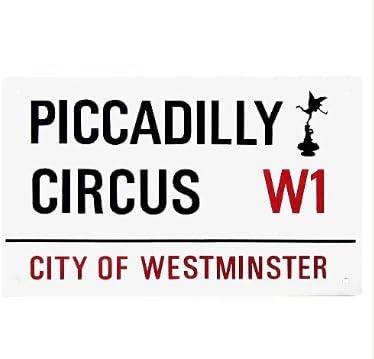 Unique - Piccadilly Circus W1 Medium Street Sign (215 X 165mm)