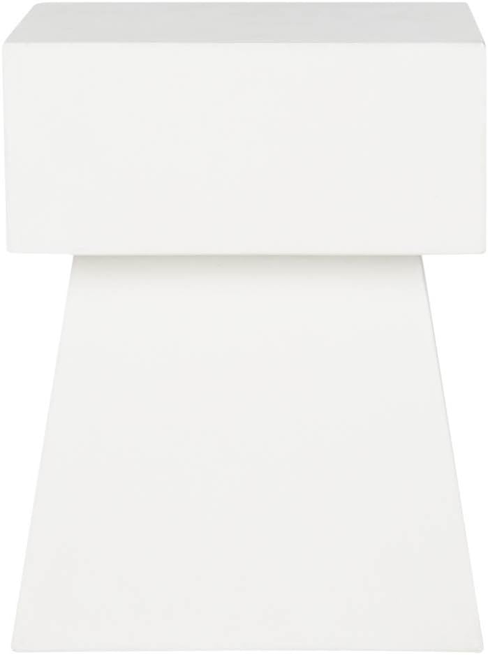 Zen Ivory Concrete Indoor/Outdoor Square Accent Table