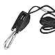 iPower 4 Stück Seil Ratsche mit Haken Fuß Langer Einstellbarer Hochleistungs Seilclip Aufhänger (68 KG Gewichtskapazität) Verstärktes Metall, 2 Paar, Schwarz
