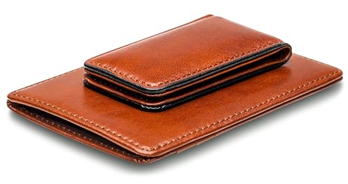 Image of Bosca Old Leather RFID Blocking Front Pocket Wallet with Magnetic Money Clip - Leather Wallet for Men