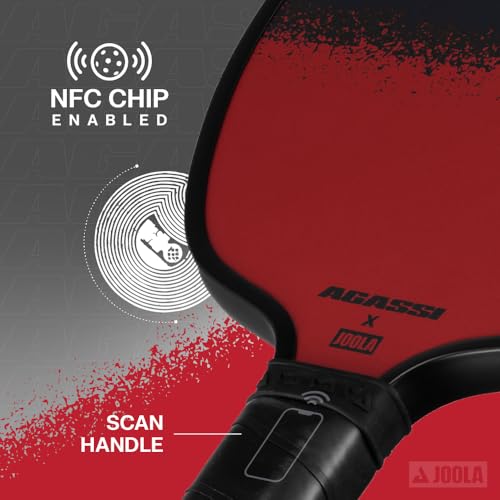 JOOLA Agassi Champion 12mm Pickleball Paddle - Sandblasted Pickleball Racket Increases Spin & Control - Agassi Shape with Extended Sweet Spot - UPA-A Certified - USAP Approved - NFC Chip Enabled - image 3