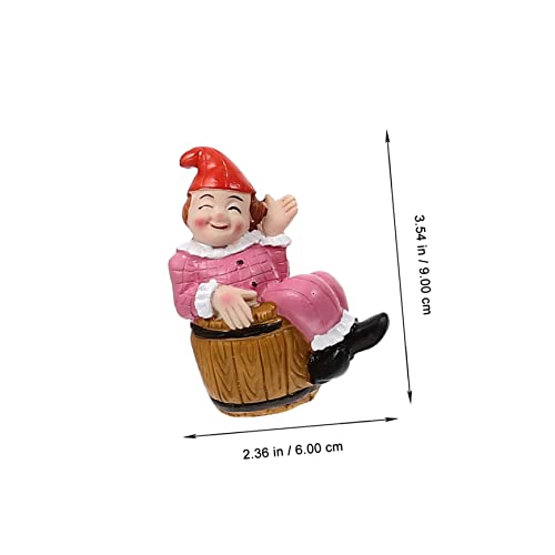 Figurines de clown en porcelaine IMIKEYA mini décor miniature jardin - 4