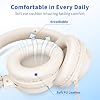 Auriculares con cable con micrófono para escuela, 3.5mm, beige | Auriculares plegables de diadema con cable, cable de nylon de 1.5m sin enredos para escuela, tablet, laptop, MP3/4, viajes en avión 8