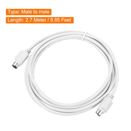 Cable PS2 macho a macho de 6 pines y 3 metros para periféricos de ordenador blanco 2