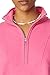 Bandier x Sincerely Jules_The Holly Half Zip Sweatshirt Bright Rose-L