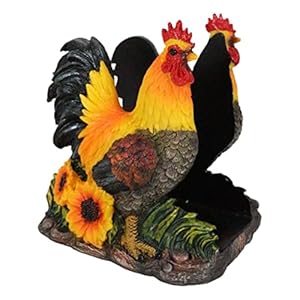   Ebros-Gift-Farm-Morning-Crow-Rooster-Dinner-Napkin-Holder-Figurine-6-Tall-Rustic-Western-Table-Decorative-Accent-Centerpiece-Of-Chickens-Roosters-1