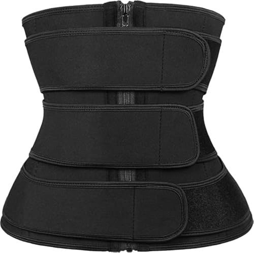 Waist Trainer For Women Long Torso Neoprene Sweat Corset Trimmer Belt Work Out Sauna Waist Cincher Body Shaper (Large)