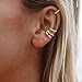 Gold Non Piercing Ear Cuffs for Women Rhinestone Cartilage Stackable Trendy Daily Party Fashion Jewelry Gifts