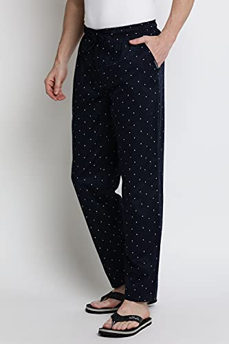 Image of Van Heusen Men Athleisure Allover Print Pyjamas - 100% Combed Cotton - Drawstring Waist, Ultra Soft
