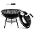 HaSteeL 14 Inch Charcoal Grill, Small Black Enamel Outdoor BBQ Grill, Mini Flat Top Kettle Barbecue Grill with Screwdriver, Portable for Backyard Garden Camping Cooking Smoking, Dual Venting System