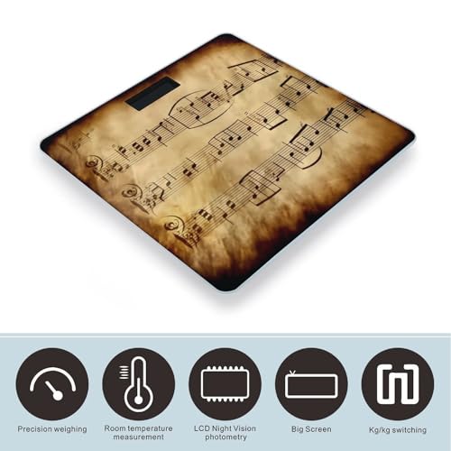 Báscula digital de baño con diseño Vintage y vidrio templado miniatura 3