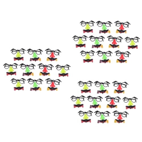 BESPORTBLE 3sets Cartoon Big Nose Glasses for Birthday Party Blowout Child Nose Glasses Blowing Dragon Whistle 10pcs*3 Random Color