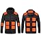 Heated Jacket for Women 8-17 Heating Zones Heated Puffer Jacket with Pockets Winter Hooded Coat Not Included Battery