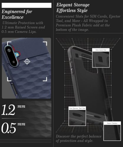 Image of WOW IMAGINE Back Cover for Samsung Galaxy M06 5G | Galaxy F06 5G with Hexa Cube Design | Ultra Slim Soft Rubberised Case | Inner Velvet Fabric | Matte Silicone Mobile Case | Camera Protection - Blue