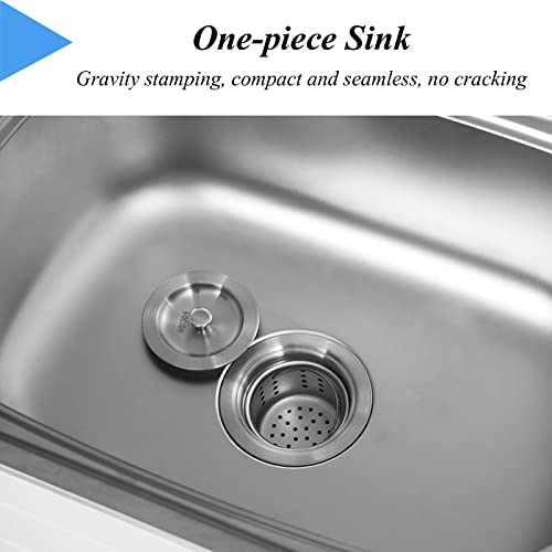 Évier commercial durable en acier inoxydable de qualité supérieure