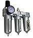 3 STAGE, HEAVY DUTY INDUSTRIAL GRADE FILTER REGULATOR COALESCING DESICCANT DRYER SYSTEM FOR COMPRESSED AIR LINES, METAL BOWLS, GREAT FOR PAINT SPRAY AND PLASMA CUTTER (3/4
