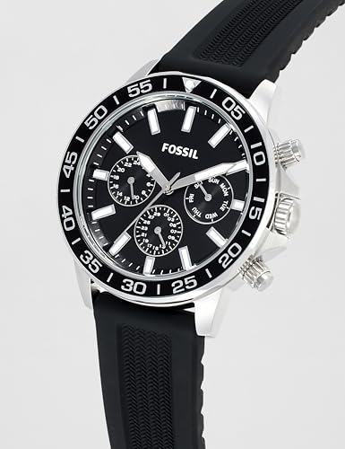 Image of Fossil Bannon Multifunction Black Silicone Watch