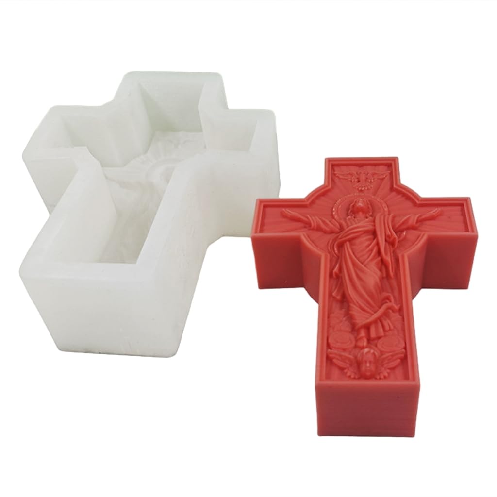 Moule à bougie croix anti-adhésif pour un démoulage facile et parfait