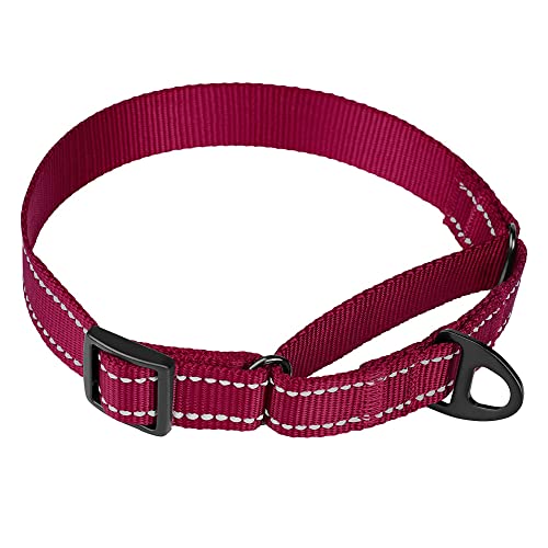 Collardirect Reflective Martingale Dog Collar Nylon Heavy Duty Training Pet Collars For Small Medium Large Dogs Puppy Black Blue Lime Green Mint Green Red Pink Purple Dark Red #TOP1