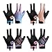 Ldabrye 1Pc Left Hand Snooker Cue Sport Glove Antiskid Elastics Billiard Glove 3 Finger Show Glove Gift for Women and Man