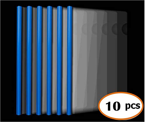 Plastic File Folder 10Mm Sliding Bar Report Covers, 40 Sheet Capacity, Transparent Resume Presentation File Folders Organizer Binder For A4 Size Paper, 10 Pcs #TOP1