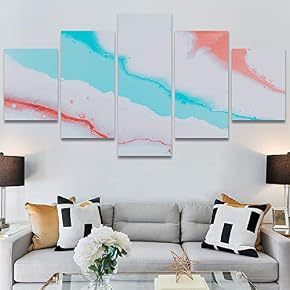 SIGNWIN 5 Panel Canvas Wall Art Modern Art...