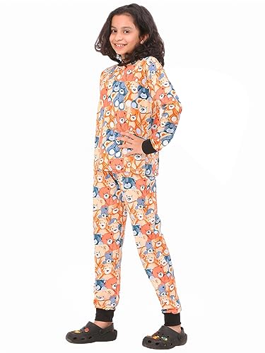 Image of Ninos Dreams Cotton Girls Full Sleeves Coord Set ! Night Suit for Girls ! Tshirt with Jogger Set