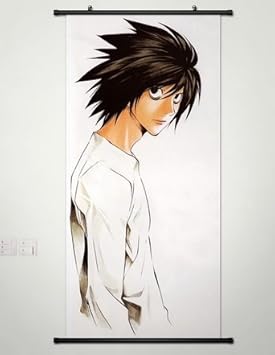 Amazon Co Jp 048a 壁掛けスクロールポスター 布地 イラスト アニメ デスノート エル ローライト ホビー