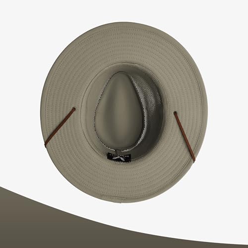 Image of Henschel Hats Original Aussie Breezer - Wide-Brim Sun Hat for Men with Adjustable Chin Cord | Perfect Men's Summer Hat