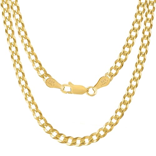 KISPER Gold Chain for Men - 925 Sterling Silver Gold