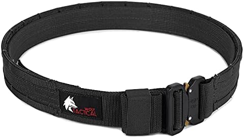 WOLF TACTICAL Molle Duty Belt - Duty Belts Law Enforcement Battle Belts Tactical Gun Belt 1.75” Quick Release Combat Belt