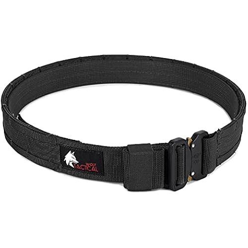 WOLF TACTICAL Molle Duty Belt - Duty Belts Law Enforcement Battle Belts Tactical Gun Belt 1.75” Quick Release Combat Belt