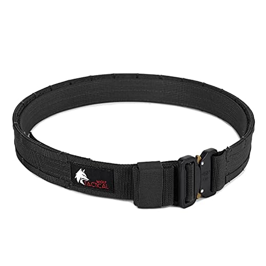 WOLF TACTICAL Molle Duty Belt - Duty Belts Law Enforcement Battle Belts Tactical Gun Belt 1.75” Quick Release Combat Belt